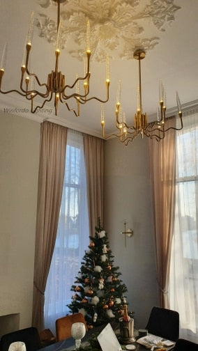 2021 Modern Light Luxury LED Crystal Chandelier Tree Branch Wedding Decoration Lamp For Dining Room Bedroom - Minimalist Nordic
