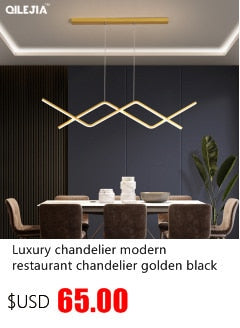 Luxury chandelier modern restaurant chandelier golden black bar table lamp Nordic creative minimalist led designer chandelier - Minimalist Nordic