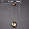 Modern Glass Ball Pendant Lighting Fixture Golden Ring Kitchen Dining Room Bedside Hanging Lamps Luminaire Suspension Lights - Minimalist Nordic