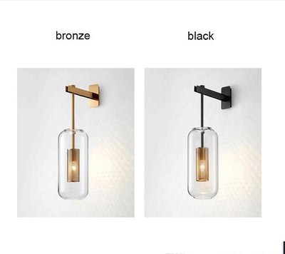 Modern Glass Bedside Wall Lamps Fixture Nordic Sconce Lighting Luminaire Golden Living Room Hallway Staires Lights Home Decor - Minimalist Nordic