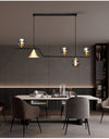 Nordic Style Black Chandelier For Living Room Dining Room Kitchen Glass Bulb Led Ceiling Pendant Light Indoor Decoration Lamps - Minimalist Nordic