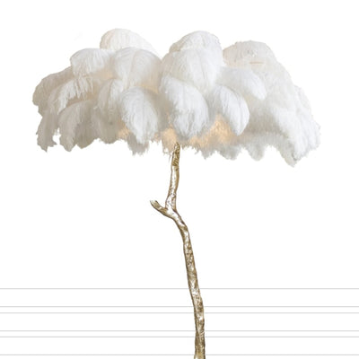 Modern Luxury Ostrich Feather 80 ,180, 200 cm - Minimalist Nordic