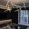 Nordic Herringbone LED Metal Chandelier Lamp Black Golden G4 Ceiling Pendant Light for Dining Room Living room Bedroom - Minimalist Nordic
