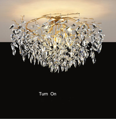 Modern Luxury Gold Crystal Chandelier Lighting Large Led Chandeliers Fixtures for Living Room Hotel Hall Art Decor Hanging Lamp - Minimalist Nordic