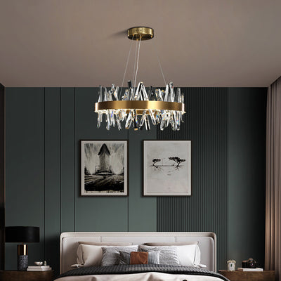 New Modern LED Chandelier Lights For Dining Living Room Bedroom Villa Bar Home Decorative Crystal Lamps Indoor Lighting Fixtures - Minimalist Nordic